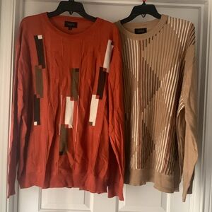 2Pack Miko Pullover Wool Blend Mens Long Sleeve Sweater